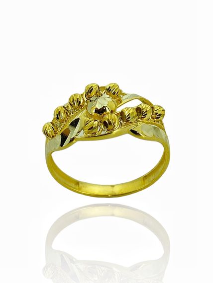 خاتم دوريكا للارتداء اليومي خالٍ من الأحجار الذهبية الوردية عيار 8 قيراط - صورة 1