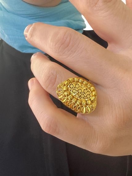 خاتم مرعش من الذهب عيار 8 قيراط - صورة 2