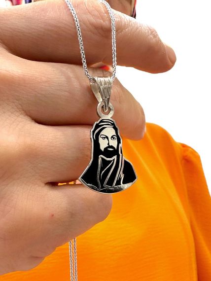 Hazrat Ali 60 cm Long Fox Tail Chain 925 Sterling Silver Necklace - photo 2