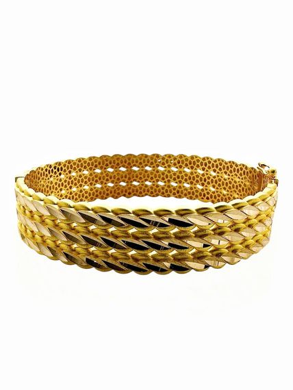 Трикратний золотий браслет з червоного золота 8 каратів, сертифікований, міжнародна якість, для всіх зап'ясть - фото 3