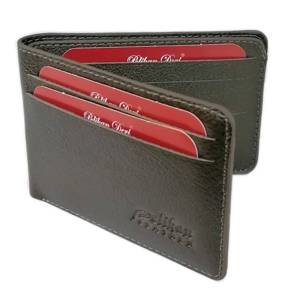 PEL-FL490 PELICAN LEATHER MINIMAL SIZE WALLET/CARD HOLDER (BLACK) - photo 2