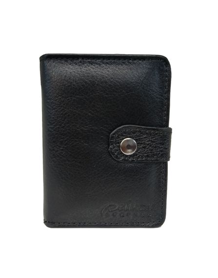 PEL-SY3511 PELİKAN LEATHER VERTICAL CARD HOLDER WITH WALLET (BLACK) - photo 1