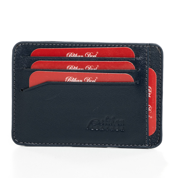 PEL-FL470 PELİKAN LEATHER CARD HOLDER (DARK BLUE)