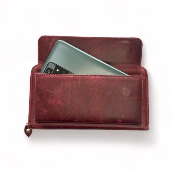 PEL-AT04G PELİKAN LEATHER PORTFOLIO WALLET (GREYZI CLARET RED) - photo 4