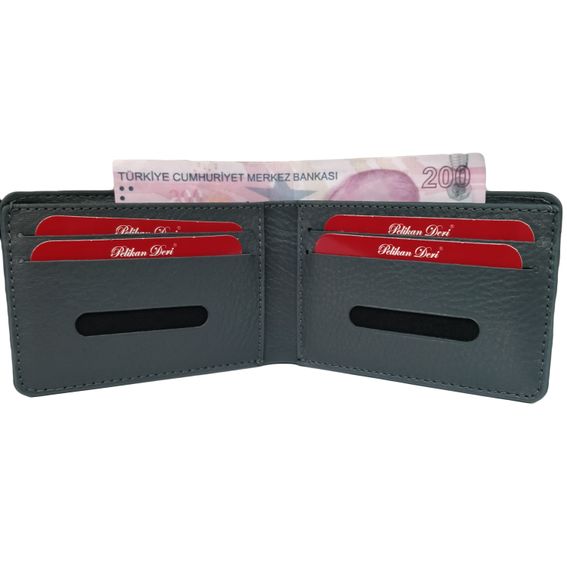 PEL-FL2701 PELİKAN LEATHER MEN'S WALLET (GREY) - photo 4