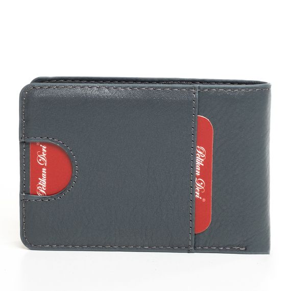 PEL-FL2701 PELİKAN LEATHER MEN'S WALLET (GREY) - photo 2