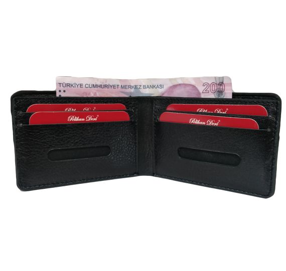 PEL-FL2701 PELİKAN LEATHER MEN'S WALLET (BLACK) - photo 4