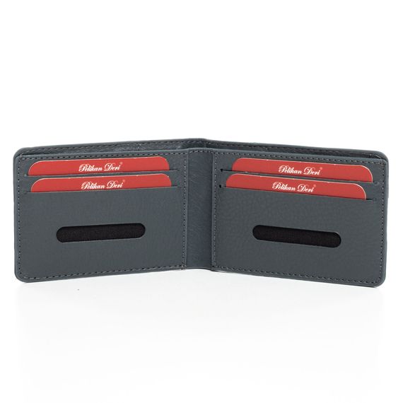 PEL-FL2701 PELİKAN LEATHER MEN'S WALLET (GREY) - photo 3