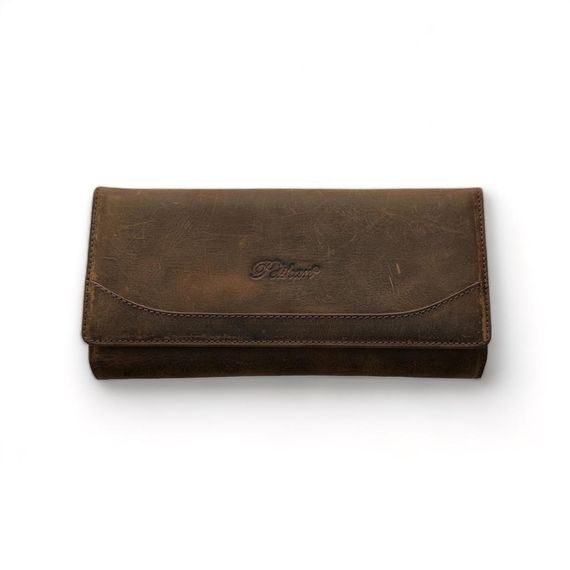 PEL-AT479G PELICAN LEATHER COMFORTABLE WALLET (UNİSEX-GRAY-DARK BROWN) - photo 1