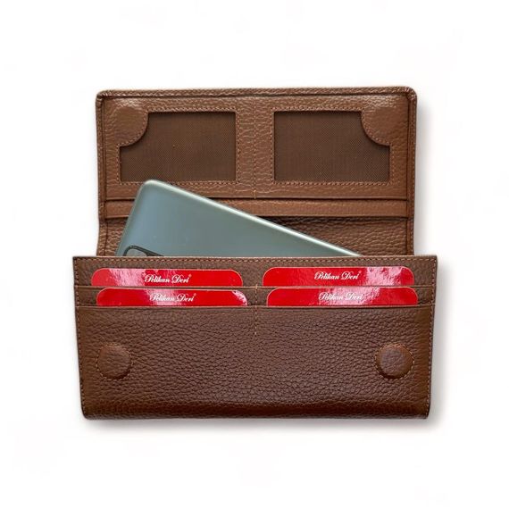 PEL-AT479 PELİKAN LEATHER COMFORTABLE WALLET (UNİSEX-BROWN) - photo 3