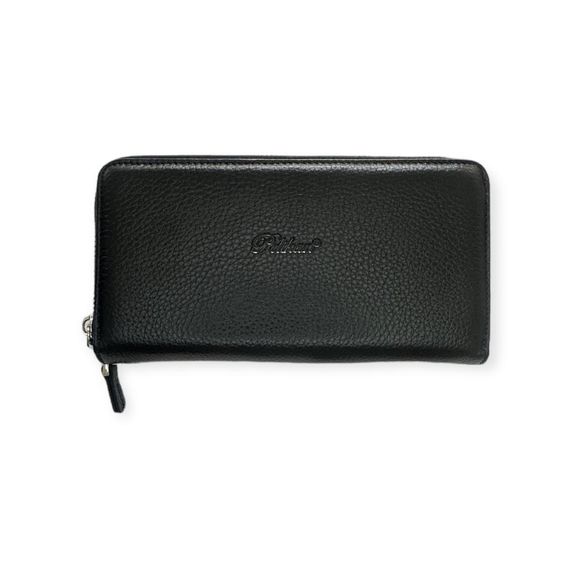 PEL-AT07 PELIKAN LEATHER DOUBLE (DOUBLE) ZIPPER WALLET (UNİSEX-BLACK) - photo 1