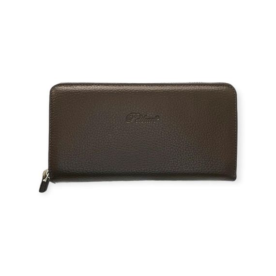 PEL-AT07 PELICAN LEATHER DOUBLE (DOUBLE) ZIPPER WALLET (UNİSEX-BROWN) - photo 1