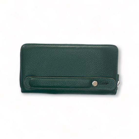 PEL-AT07 PELICAN LEATHER DOUBLE ZIPPER WALLET (UNİSEX-GREEN) - photo 2