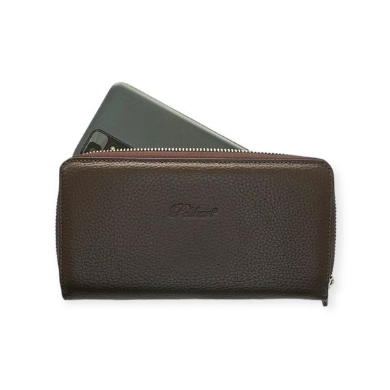 PEL-AT07 PELICAN LEATHER DOUBLE (DOUBLE) ZIPPER WALLET (UNİSEX-BROWN) - photo 4