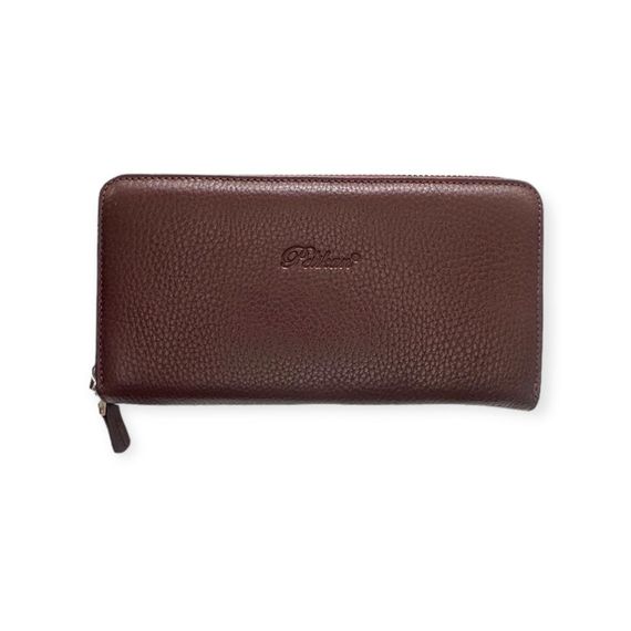 PEL-AT07 PELICAN LEATHER DOUBLE (DOUBLE) ZIPPER WALLET (UNİSEX-Burgundy) - photo 1