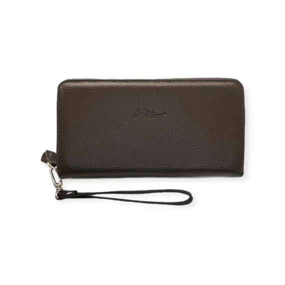 PEL-AT07 PELICAN LEATHER DOUBLE (DOUBLE) ZIPPER WALLET (UNİSEX-BROWN) - photo 3