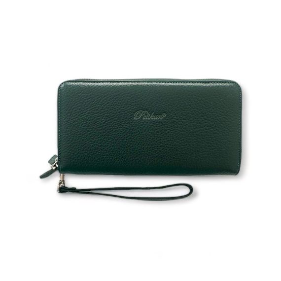 PEL-AT07 PELICAN LEATHER DOUBLE ZIPPER WALLET (UNİSEX-GREEN) - photo 3