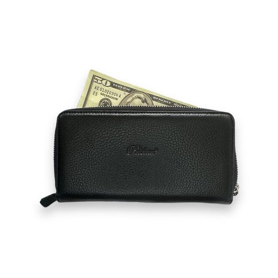 PEL-AT07 PELIKAN LEATHER DOUBLE (DOUBLE) ZIPPER WALLET (UNİSEX-BLACK) - photo 5