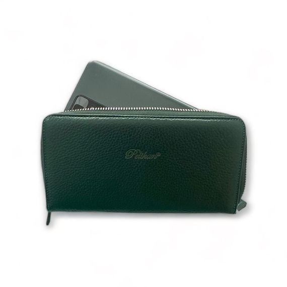 PEL-AT07 PELICAN LEATHER DOUBLE ZIPPER WALLET (UNİSEX-GREEN) - photo 4