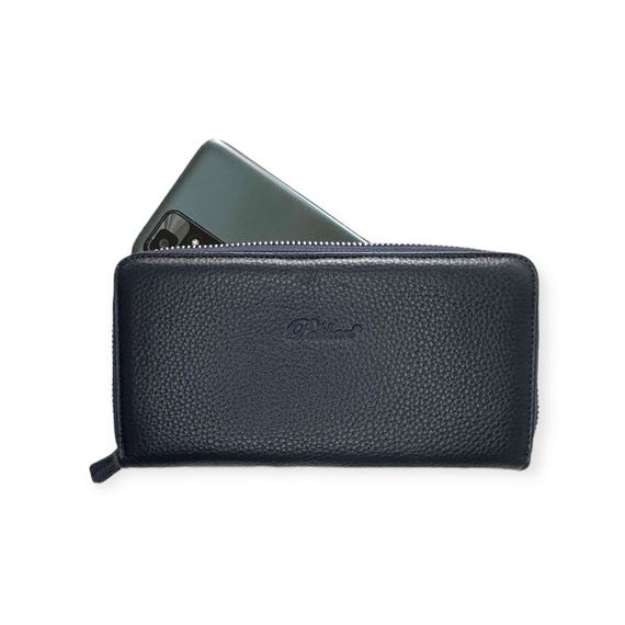 PEL-AT07 PELICAN LEATHER DOUBLE (DOUBLE) ZIPPER WALLET (UNİSEX-DARK BLUE) - photo 4