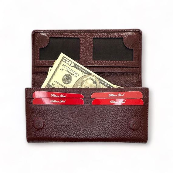 PEL-AT479 PELİKAN LEATHER COMFORTABLE WALLET (UNİSEX-Burgundy) - photo 4