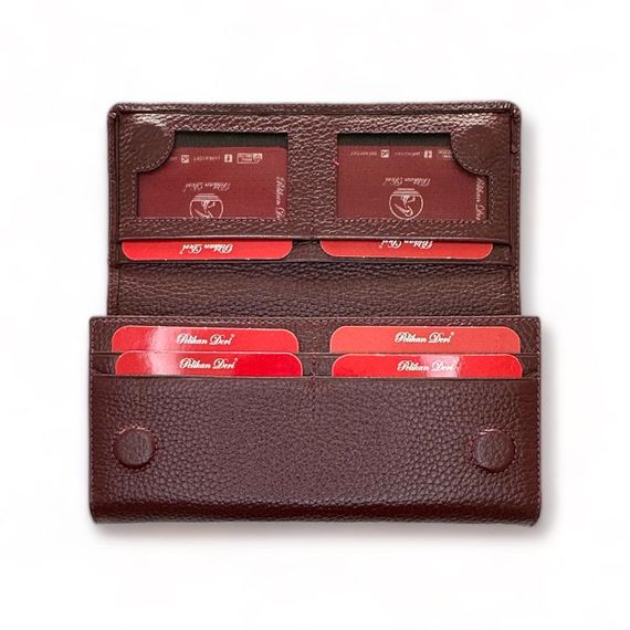 PEL-AT479 PELİKAN LEATHER COMFORTABLE WALLET (UNİSEX-Burgundy) - photo 5