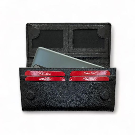 PEL-AT479 PELİKAN LEATHER COMFORTABLE WALLET (UNİSEX-BLACK) - photo 3