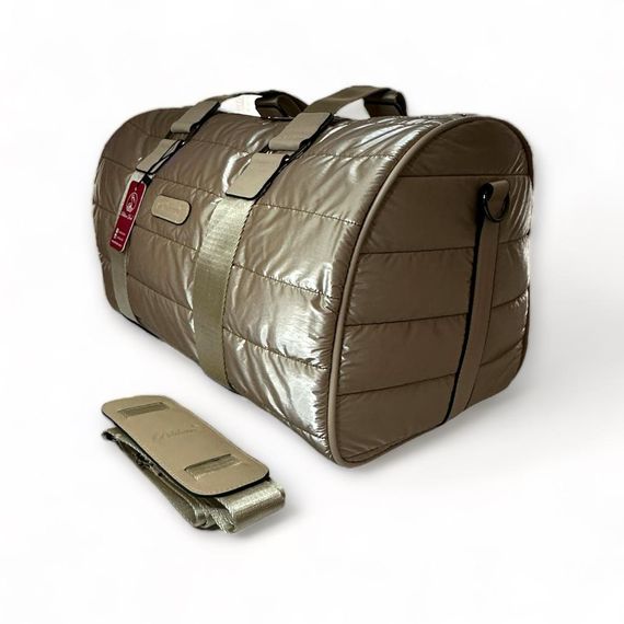 PEL-MS3502 PELICAN LEATHER PARACHUTE FABRIC HAND SUITCASE (MINK) - photo 1