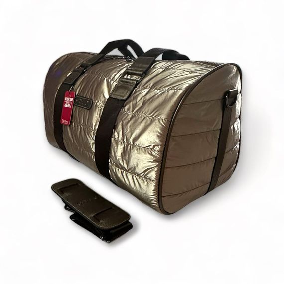 PEL-MS3502 PELICAN LEATHER PARACHUTE FABRIC HAND SUITCASE (BROWN) - photo 1