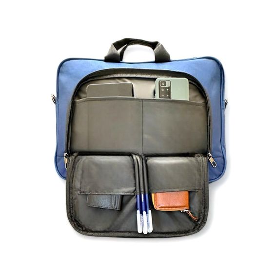 PEL-DNZ01 PELIKAN LEATHER LAPTOP BAG (BLUE)