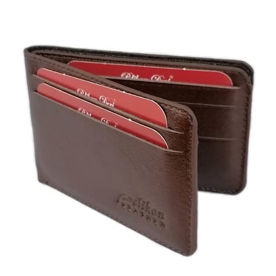 PEL-FL490 PELICAN LEATHER MINIMAL SIZE WALLET/CARD HOLDER (BROWN)