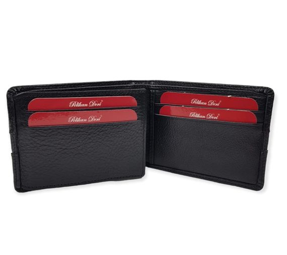 PEL-AT196 PELİKAN LEATHER MEN'S WALLET (BLACK) - photo 3