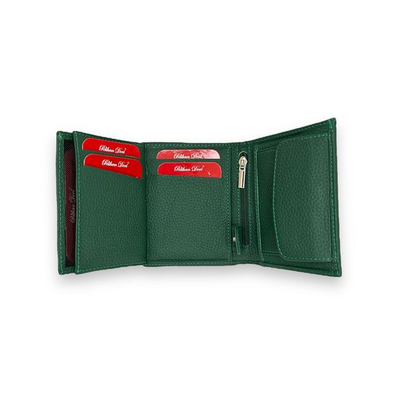 PEL-AT139 PELİKAN LEATHER MEN'S WALLET (GREEN) - photo 4