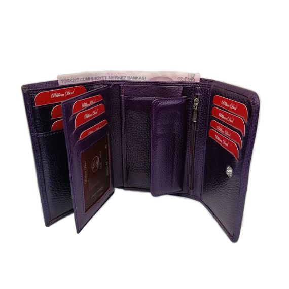 PEL-AT432 PELICAN LEATHER WOMEN'S WALLET (PURPLE) - photo 1