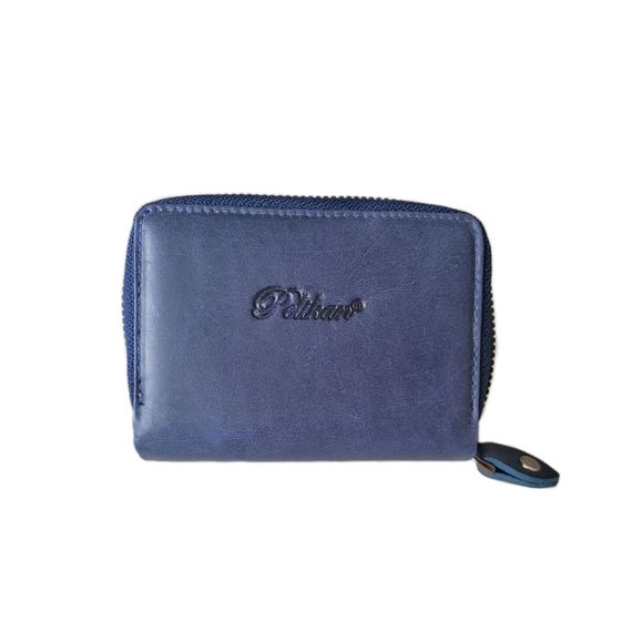 PEL-AT01G PELICAN LEATHER GRAY ACCORDION CARD HOLDER (DARK BLUE) - photo 1