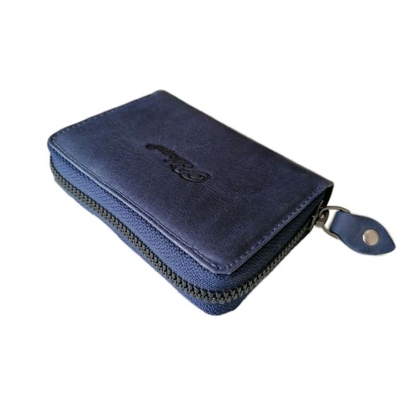 PEL-AT01G PELICAN LEATHER GRAY ACCORDION CARD HOLDER (DARK BLUE) - photo 3