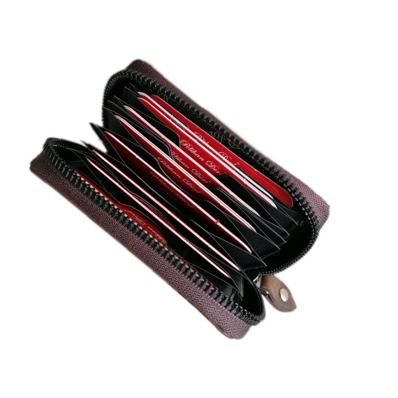 PEL-AT01-1G PELİKAN DERİ GREYZİ AKORDİON KARTLIK (BROWN) - photo 3