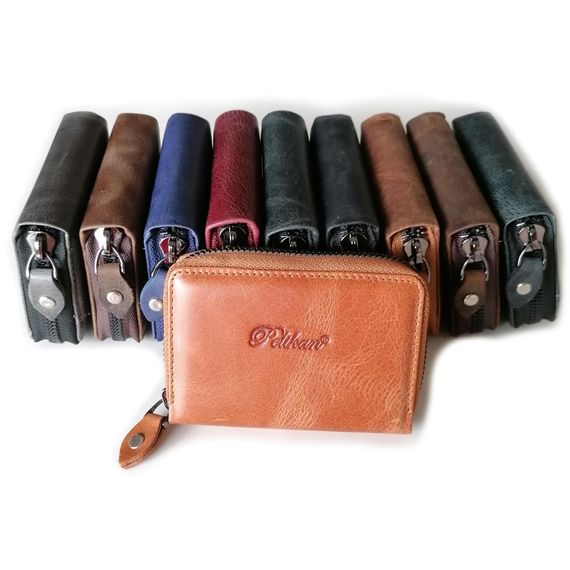 PEL-AT01-1G PELİKAN DERİ GREYZİ AKORDİON KARTLIK (BROWN) - photo 5