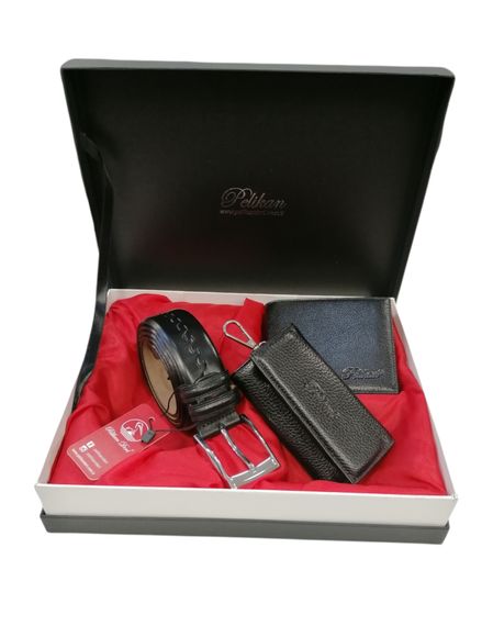 طقم جلد بيليكان مكون من 3 قطع باللون الأسود - صورة 2