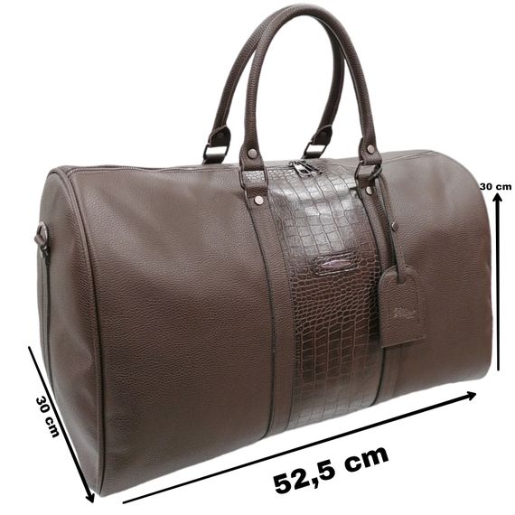 PELIKAN LEATHER TRAVEL HANDbag (BROWN) - photo 1