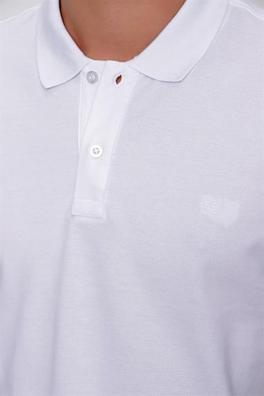 Morven Мужская белая базовая футболка с воротником-поло с динамическим кроем - фото 5