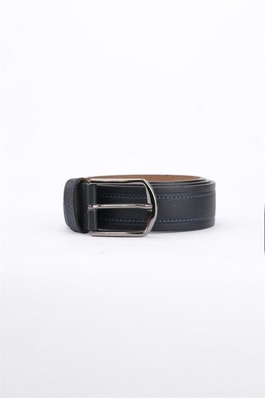  Morven Men's Navy Blue Casual Mid-Stitched Belt - photo 2