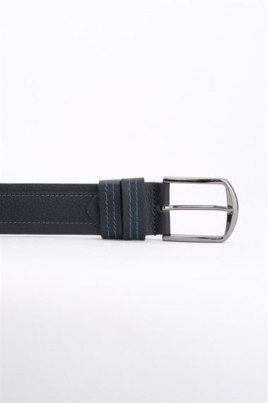  Morven Men's Navy Blue Casual Mid-Stitched Belt - photo 5