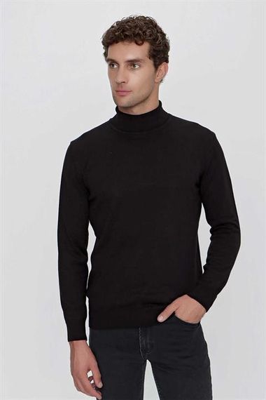 Basic Dynamic Fit Relaxed Cut Turtleneck Knitwear Sweater - photo 2