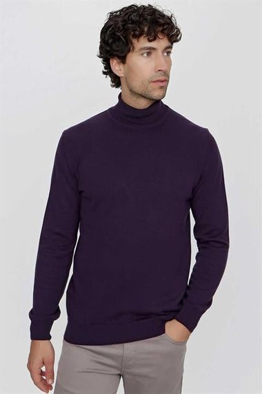 Basic Dynamic Fit Relaxed Cut Turtleneck Knitwear Sweater - photo 1