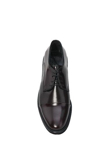 Morven Men's Burgundy Polyurethane Patent Leather Shoes - photo 5