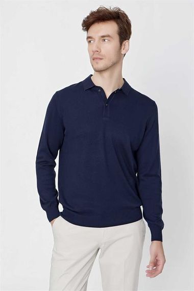 Basic Dynamic Fit Relaxed Cut Polo Neck Knitwear Sweater - photo 4