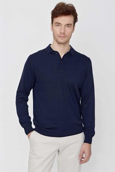 Basic Dynamic Fit Relaxed Cut Polo Neck Knitwear Sweater - photo 3