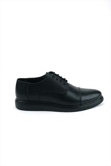 Morven Men's Black Seasonal Casual Eva Sole Analine Leather Shoes - photo 1