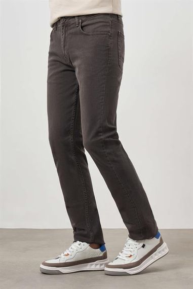 Morven Erkek Lacivert - Kahve Denim 5 Cep Dynamic Fit Jean Kot Pantolon - صورة 2